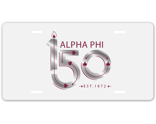alphaphi-150yearslogo-licenseplate
