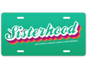 sisterhoodretrolicenseplate